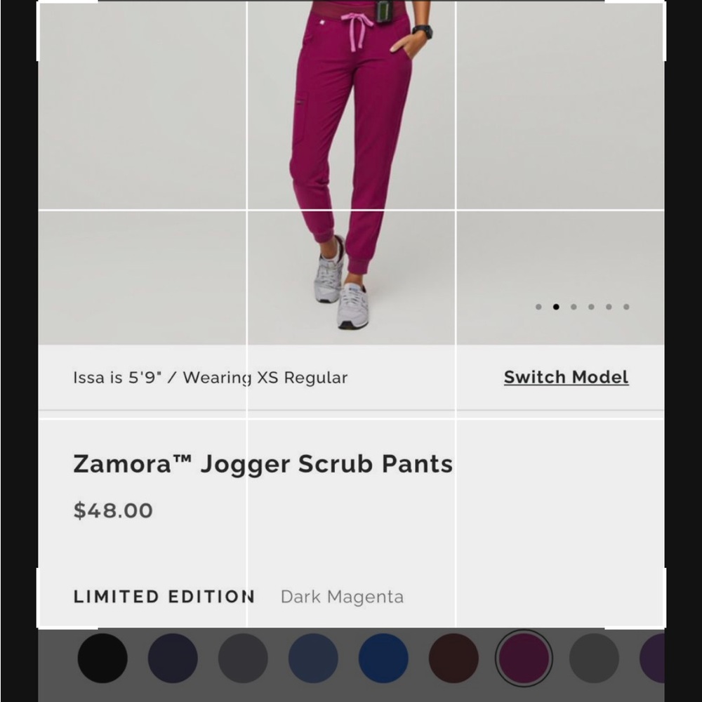FIGS DARK MAGENTA  Zamora™ Jogger Scrub Pants XS